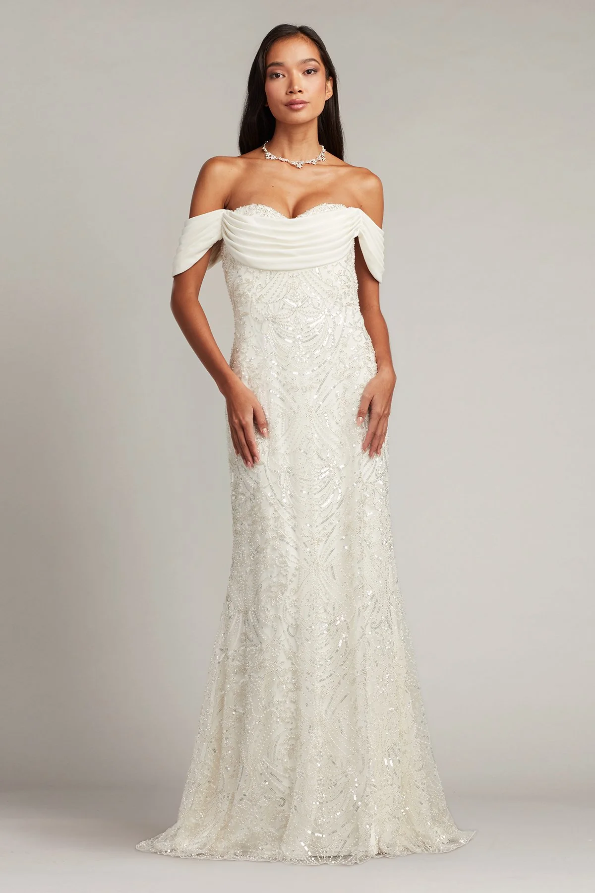 Stowell Embellished Tulle Strapless Gown - Special Events Unlimited