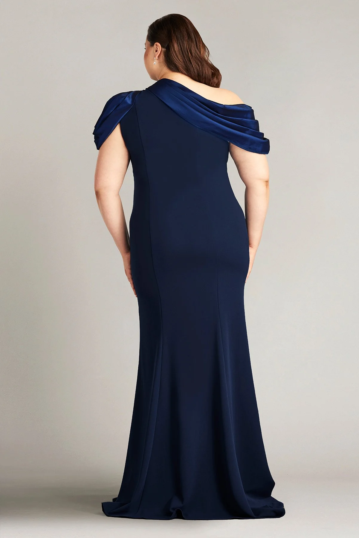 Carlene Shoulder Drape Gown - PLUS SIZE - Special Events Unlimited