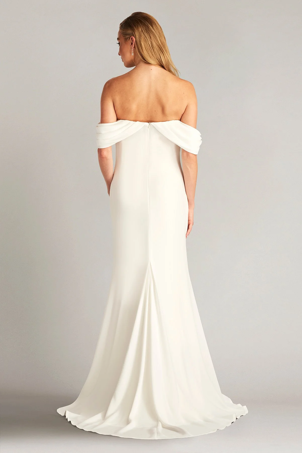Amishta Off-The-Shoulder Crepe Gown - Special Events Unlimited