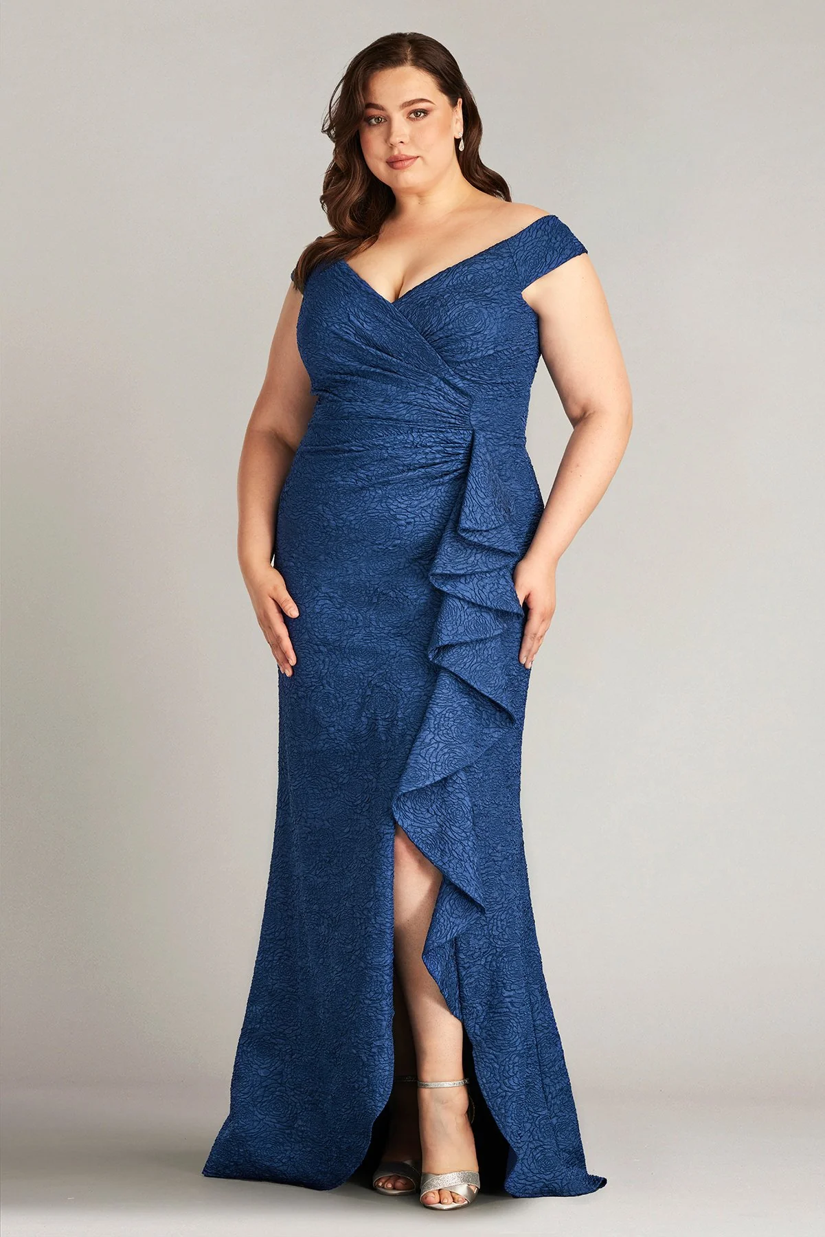 Roland Rose Jacquard Gown - PLUS SIZE - Special Events Unlimited