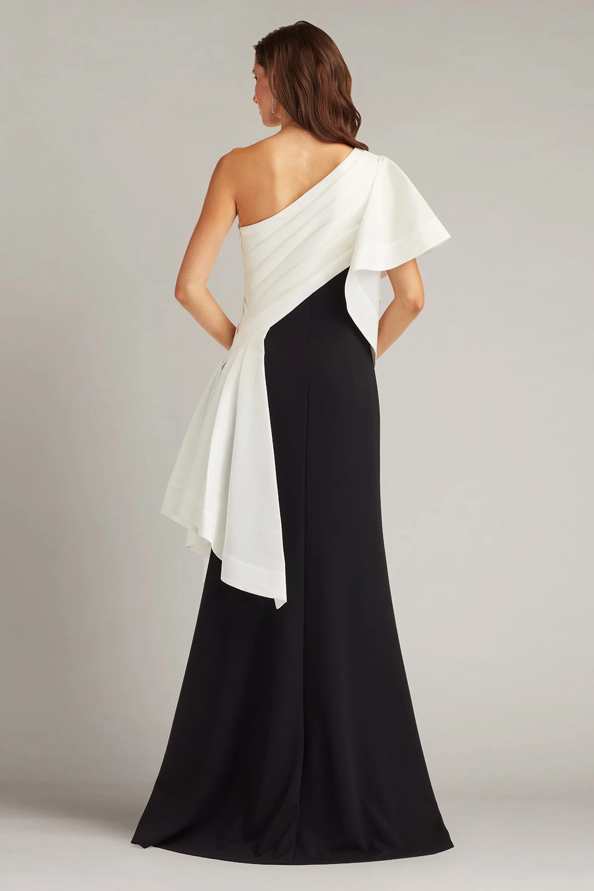 Santa Fe Draped Flounce Gown - Special Events Unlimited