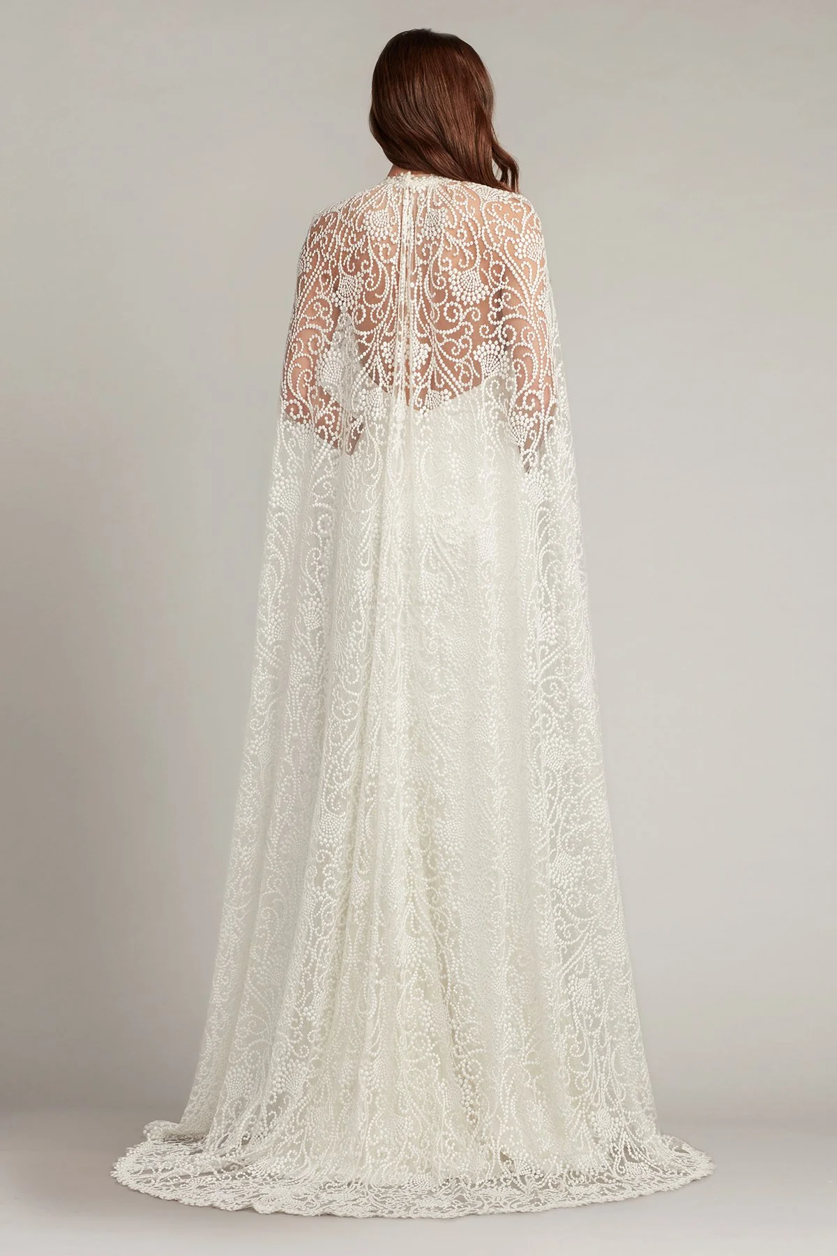 Piers Embroidered Cape Gown - Special Events Unlimited