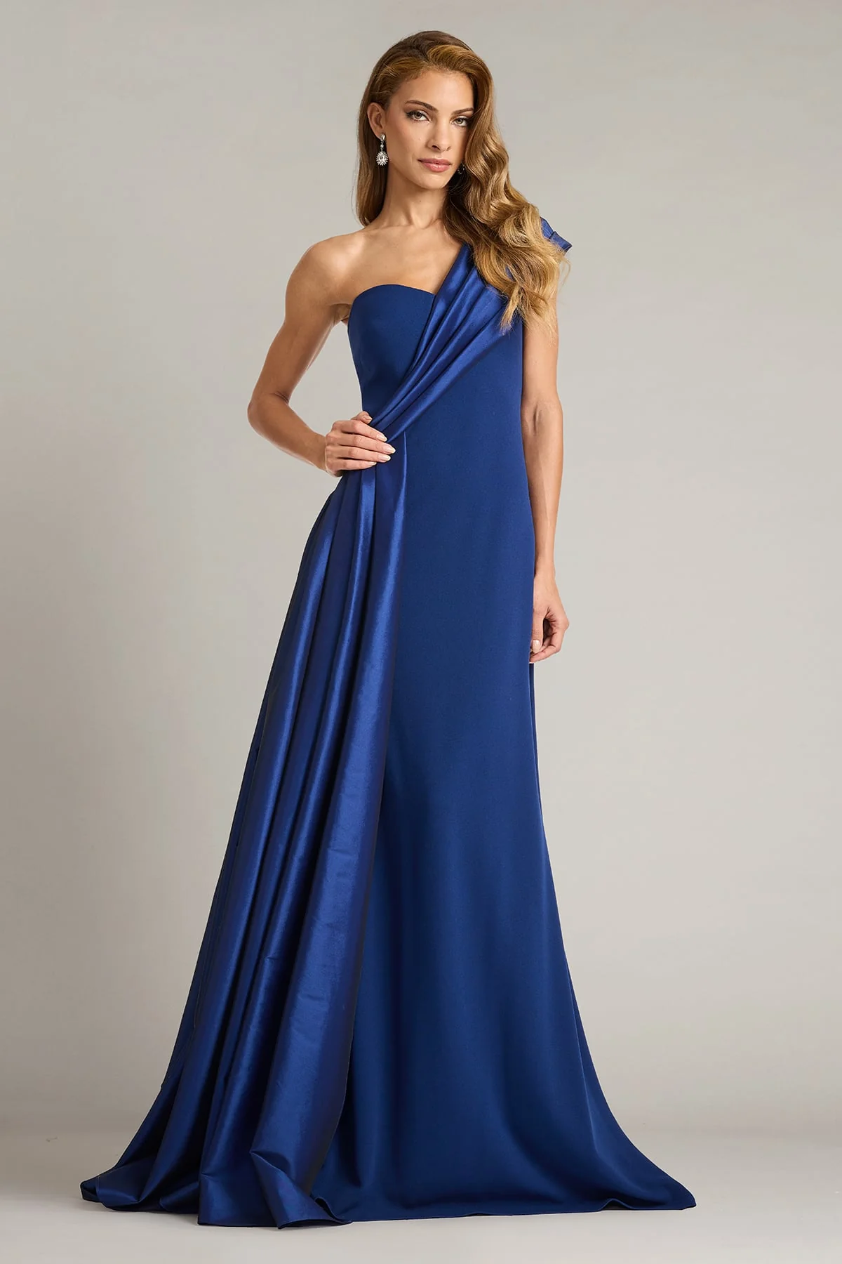 Beis Draped One-Shoulder Gown - Special Events Unlimited
