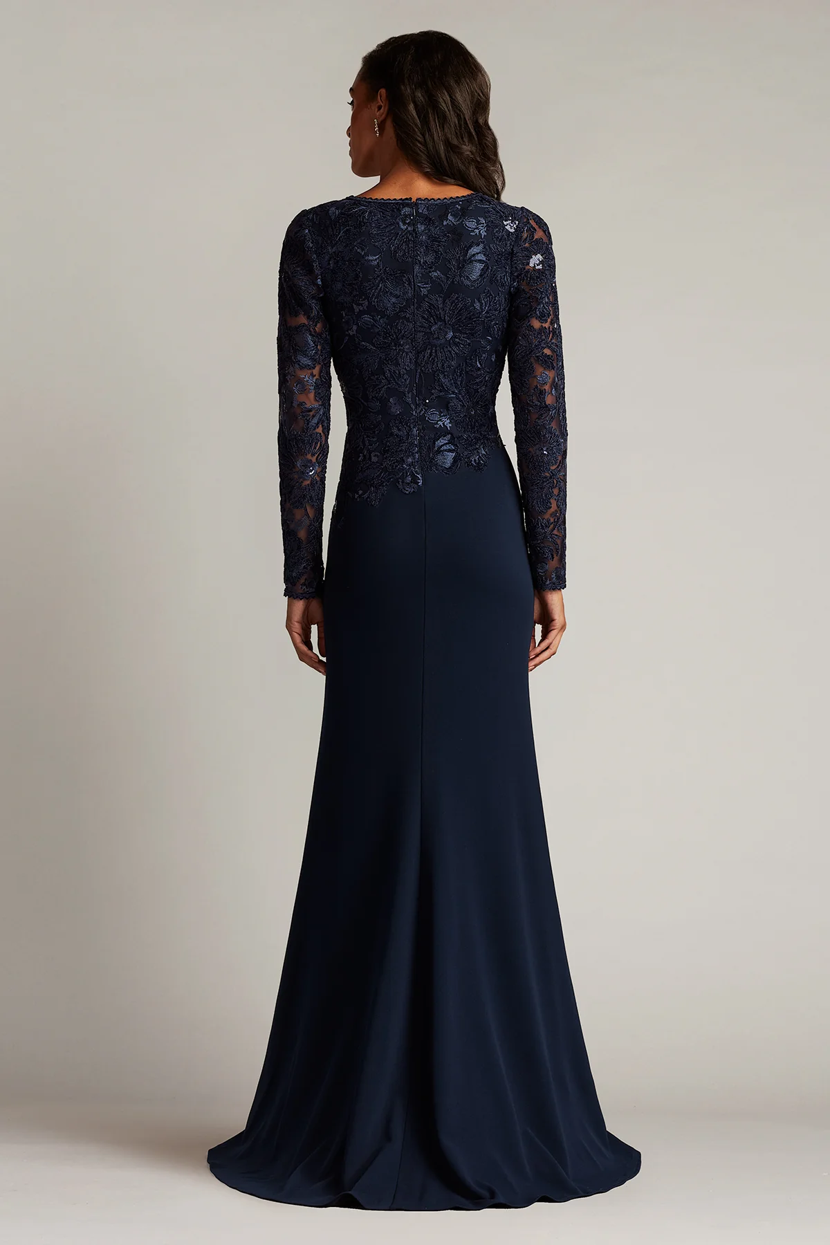 Forena Embroidered Crepe Gown - Special Events Unlimited