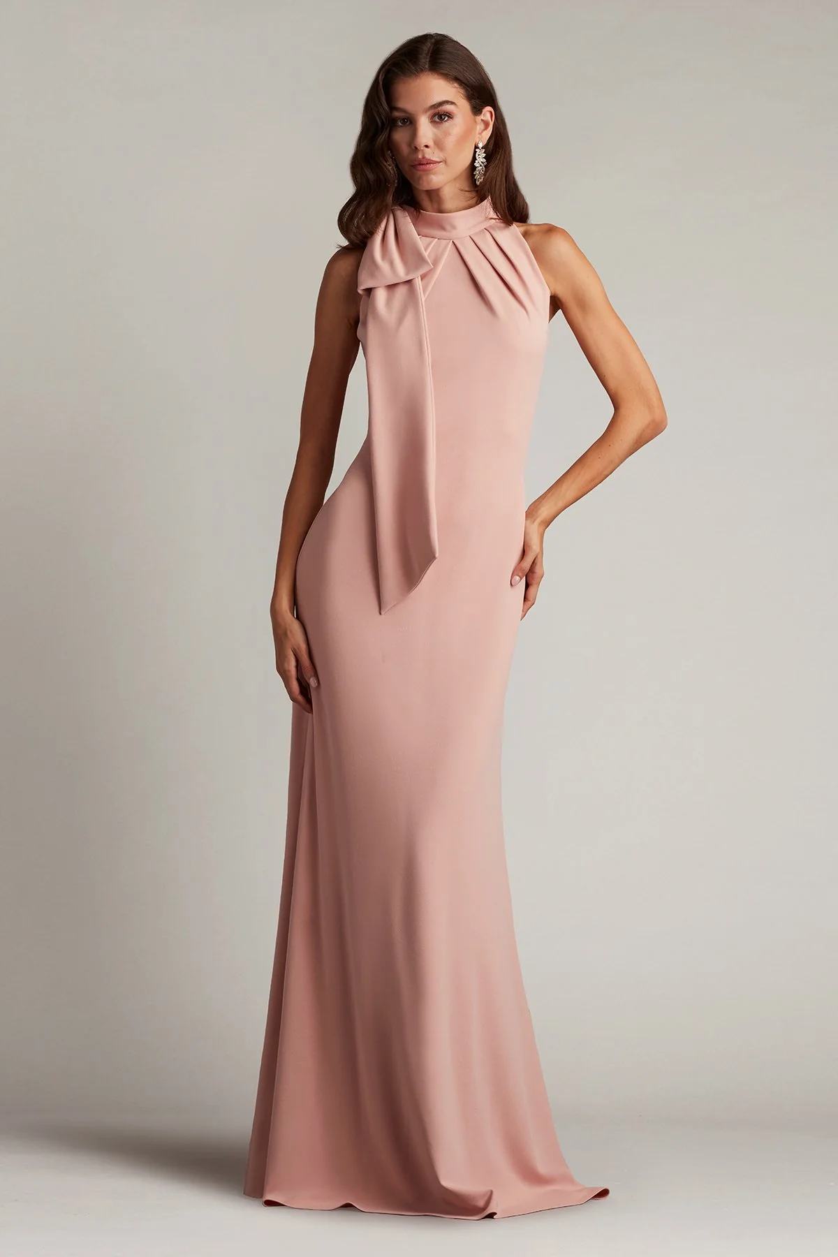 Sims Shoulder Bow Halter Gown - Special Events Unlimited