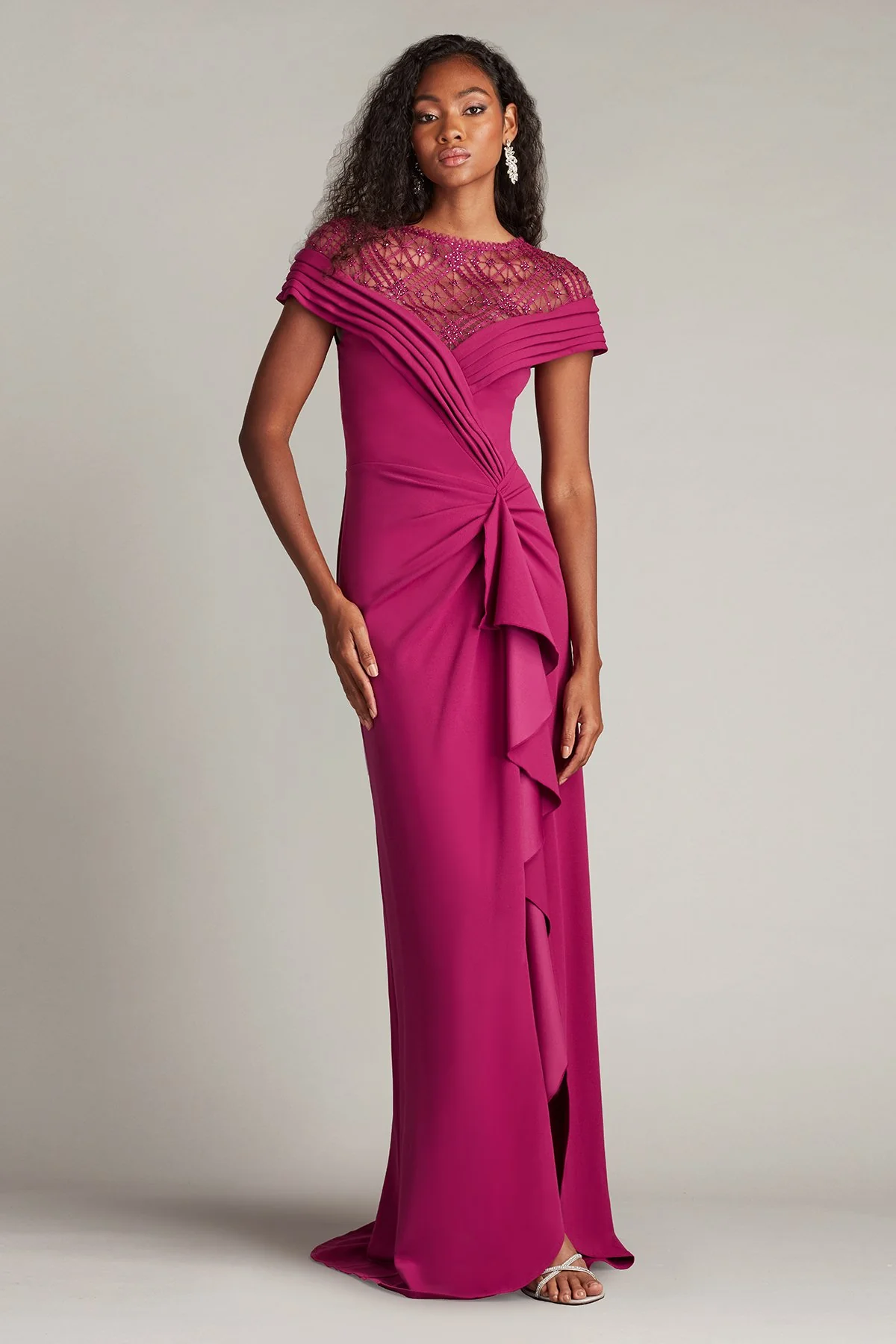 Yura Waterfall Flounce Gown - Special Events Unlimited