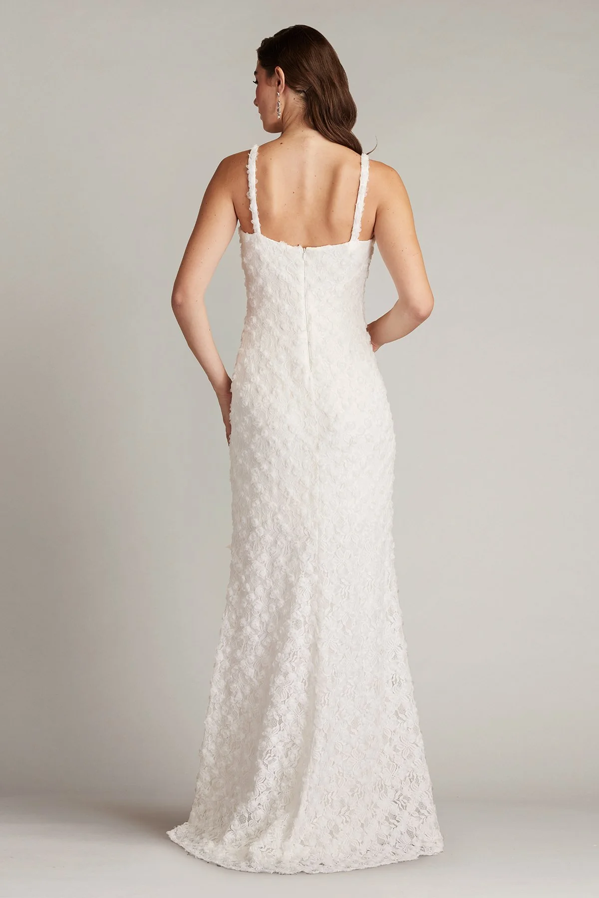 Erma 3D Floral Spaghetti Strap Gown - Special Events Unlimited