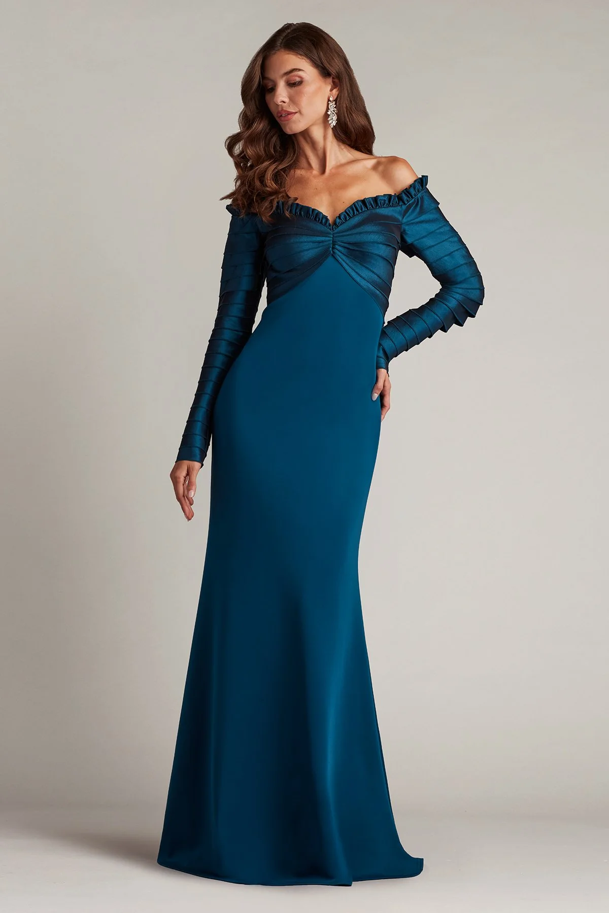 Neena Taffeta Banded Gown - Special Events Unlimited