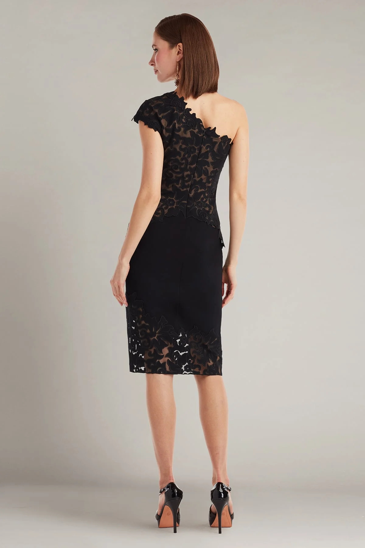 Rinelle Laser-Cut Crepe Dress - Special Events Unlimited