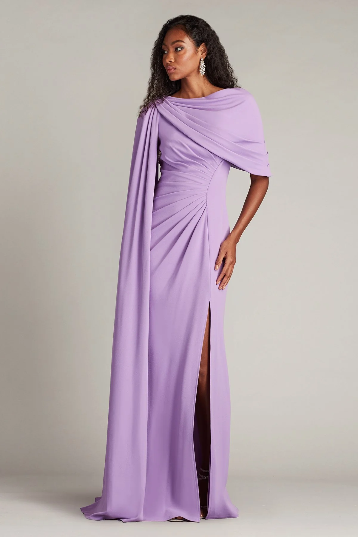 Acadia Shawl Draped Gown - Special Events Unlimited