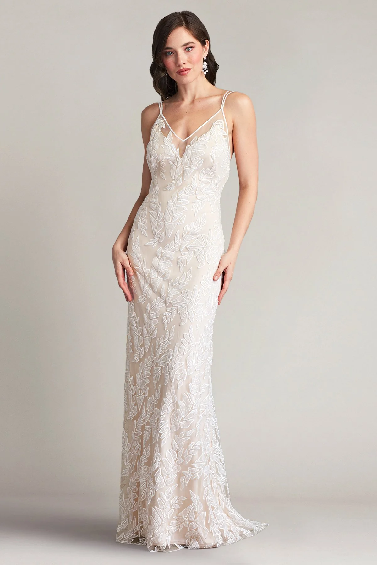 Pippa Embroidered Tulle Strap Gown - Special Events Unlimited