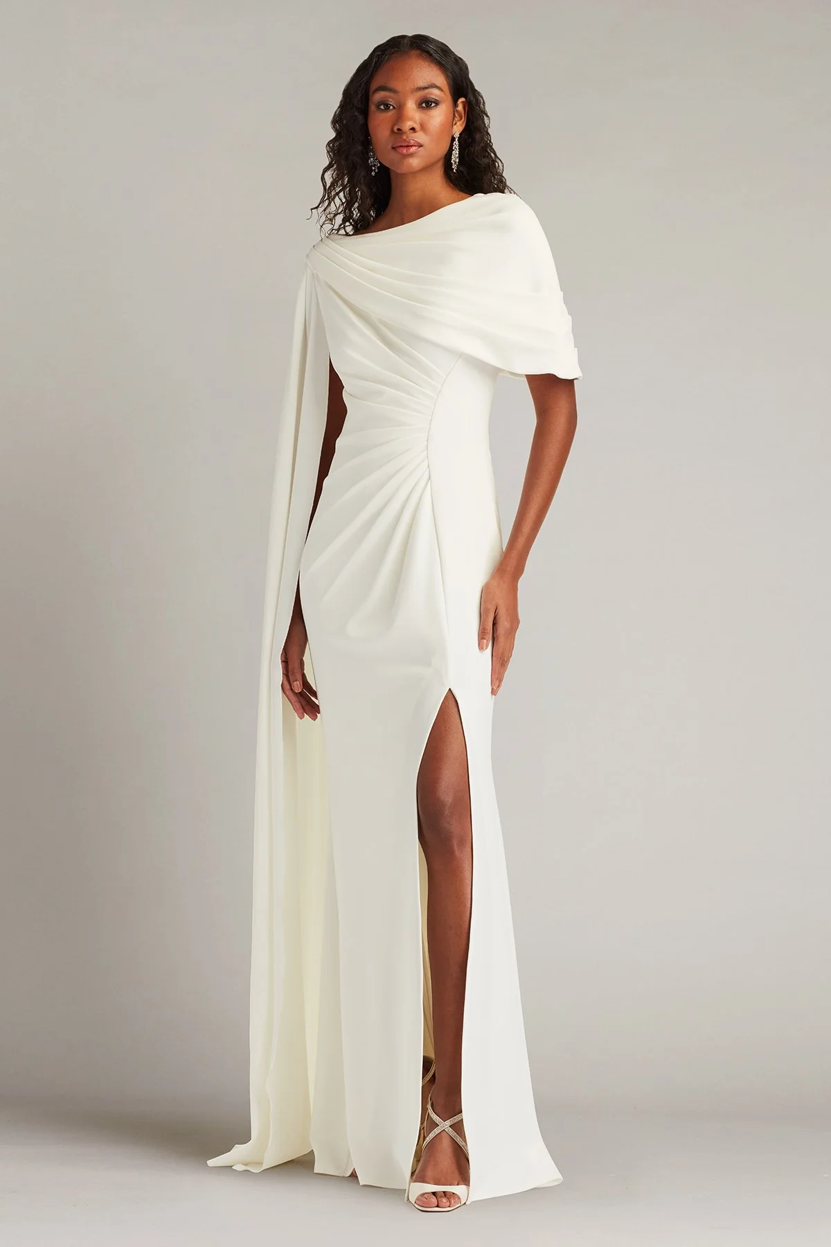 Acadia Shawl Draped Gown - Special Events Unlimited