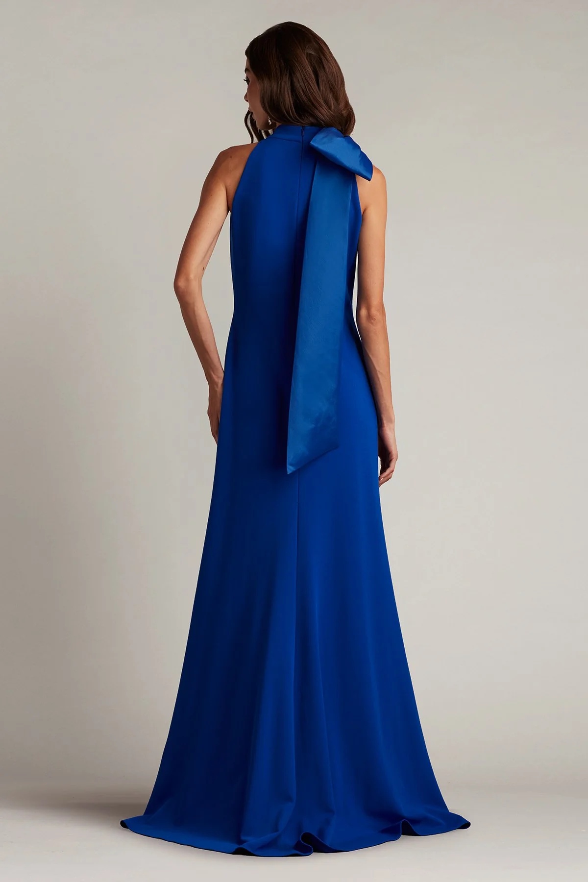 Sims Taffeta Shoulder Bow Halter Gown - Special Events Unlimited