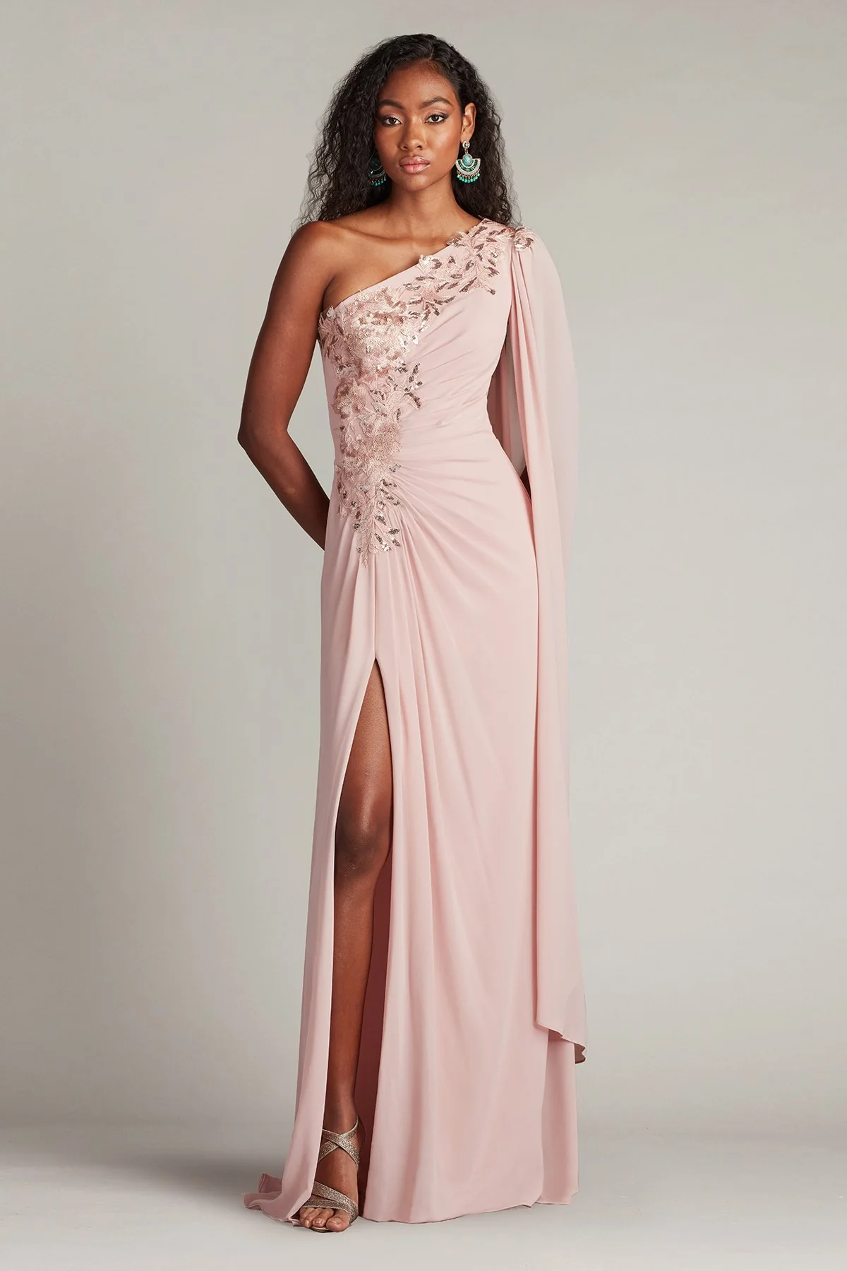 Sonora Cape Sleeve Gown - Special Events Unlimited