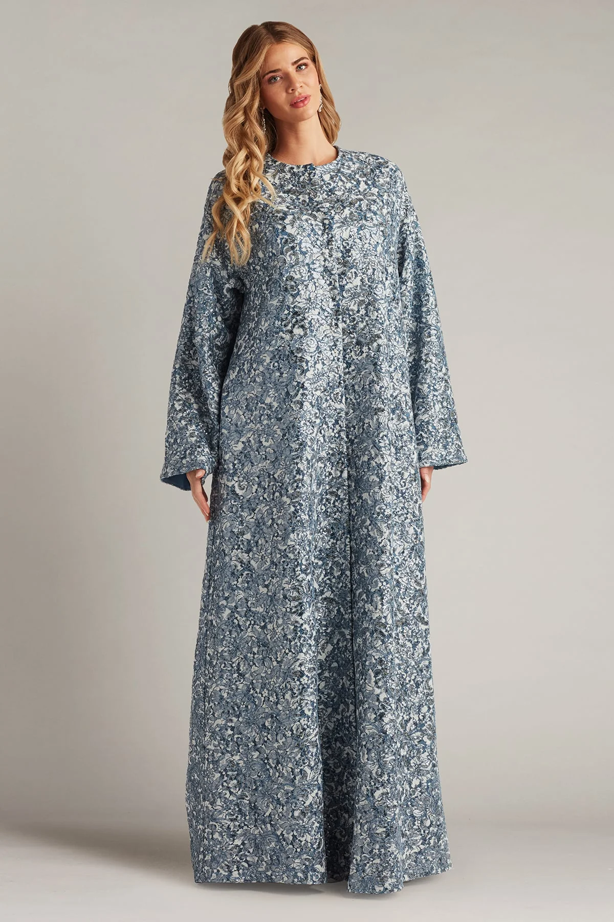Ostak Sequin Embroidered Caftan Gown - Special Events Unlimited
