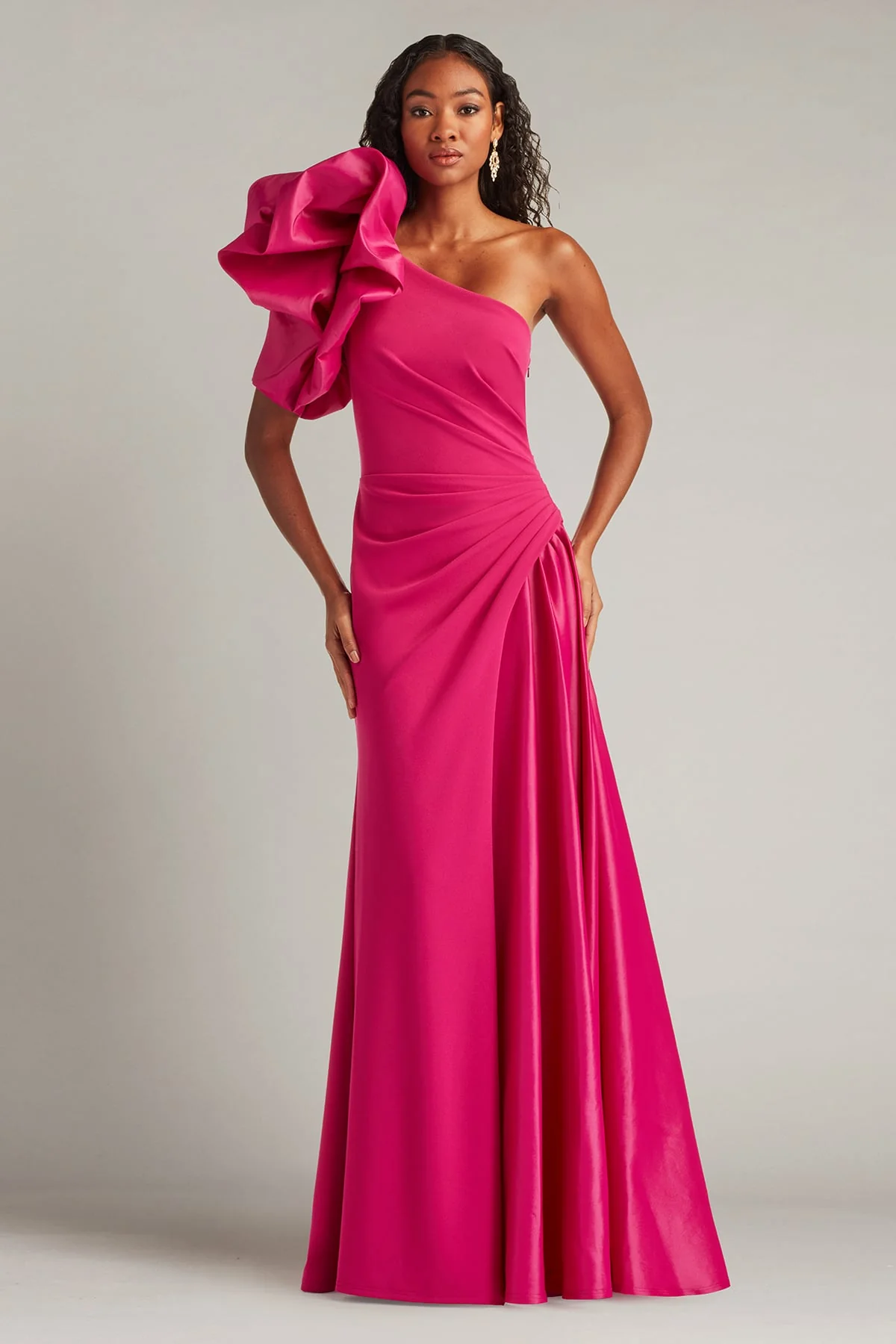 Romay Pouf Sleeve Contrast Gown - Special Events Unlimited