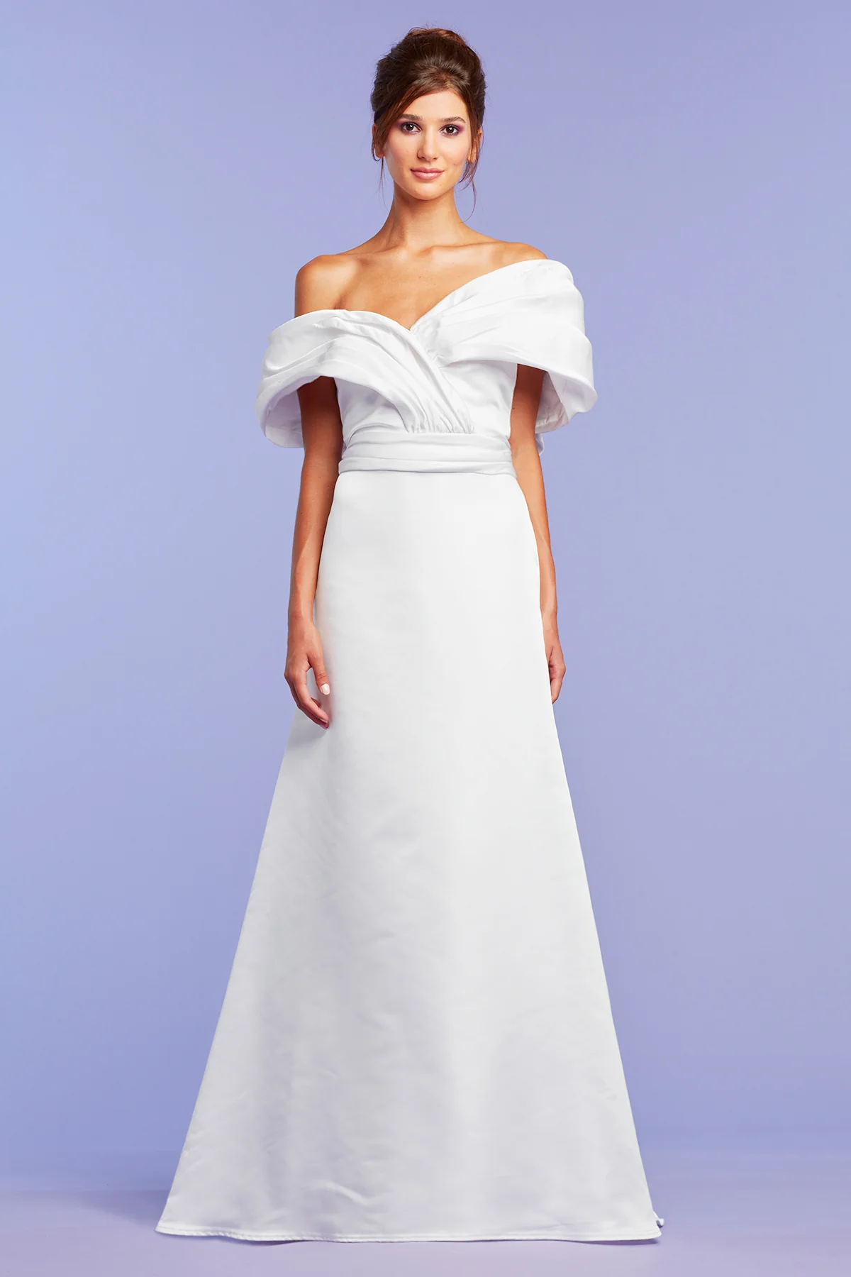 Tenley Satin Jacquard Gown - Special Events Unlimited