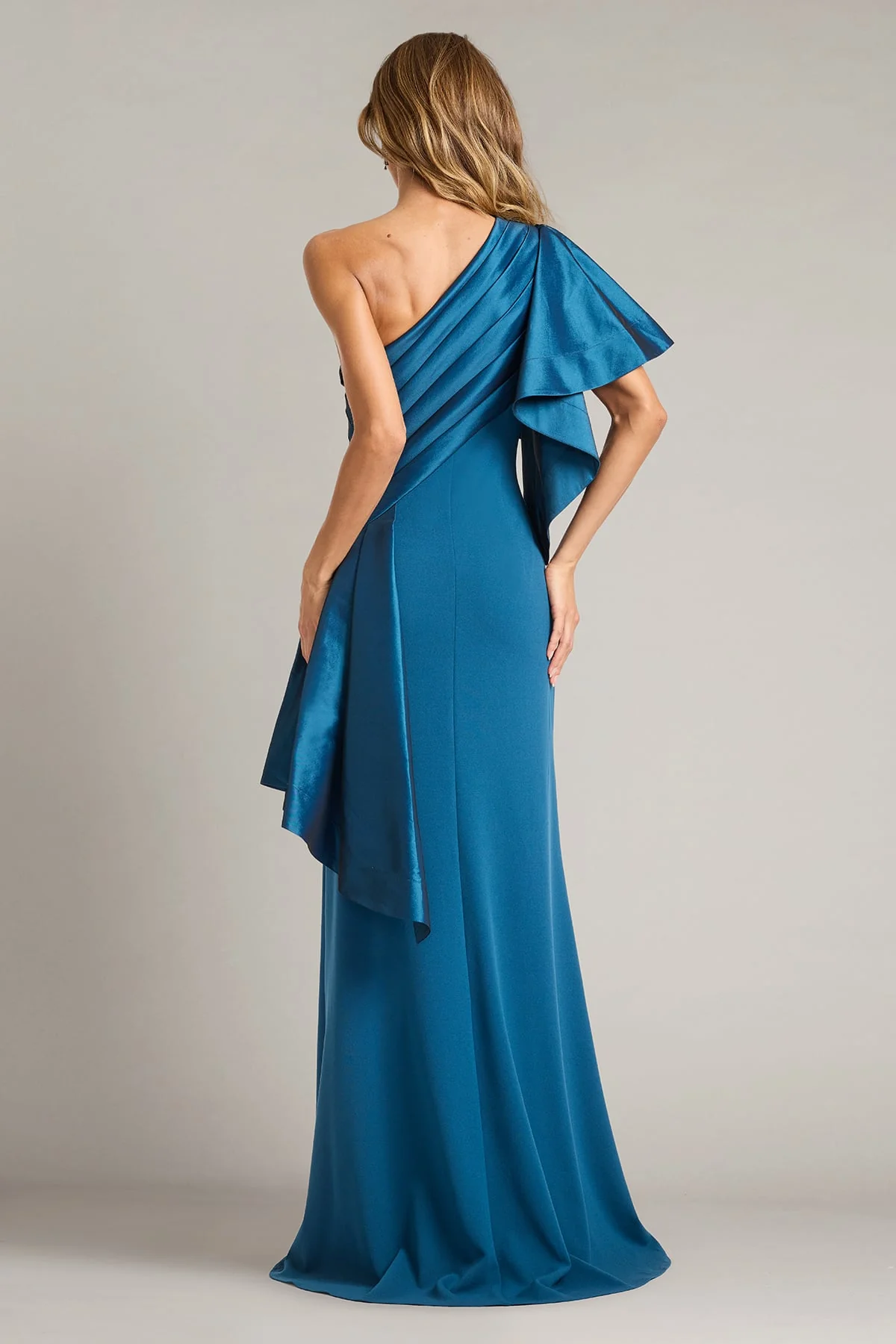 Santa Fe Draped Flounce Gown - Special Events Unlimited