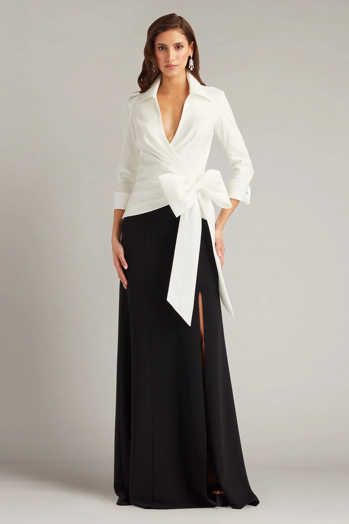 Sarma Wrap Bow Gown - Special Events Unlimited