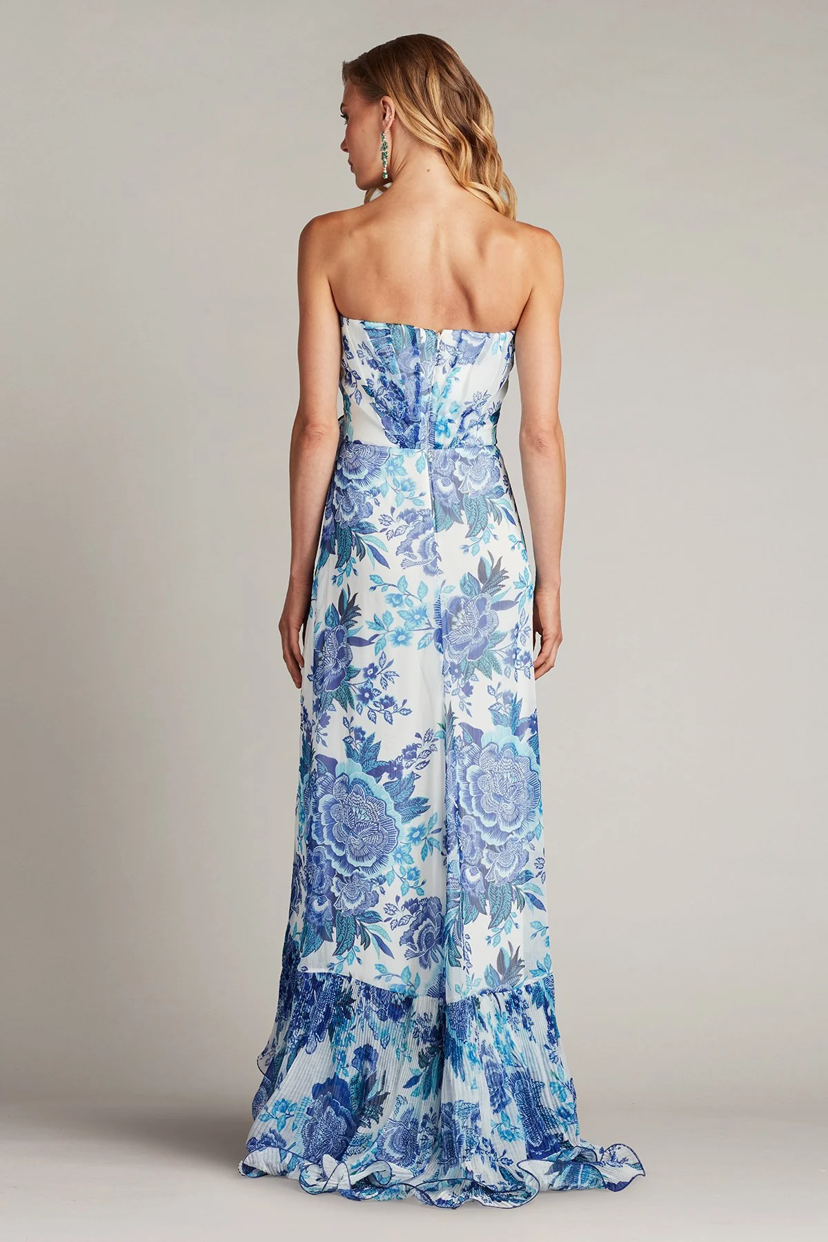 Morwenna Floral Print Ruffle Gown - Special Events Unlimited