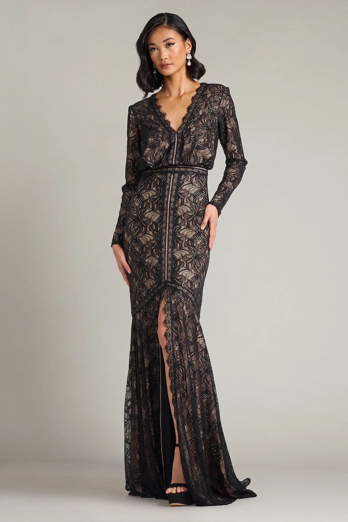 Carelli Orchid Lace Gown - Special Events Unlimited