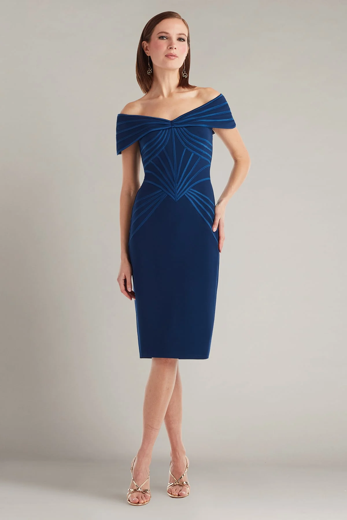 Meridian Sundial Off-Shoulder Dress - Special Events Unlimited