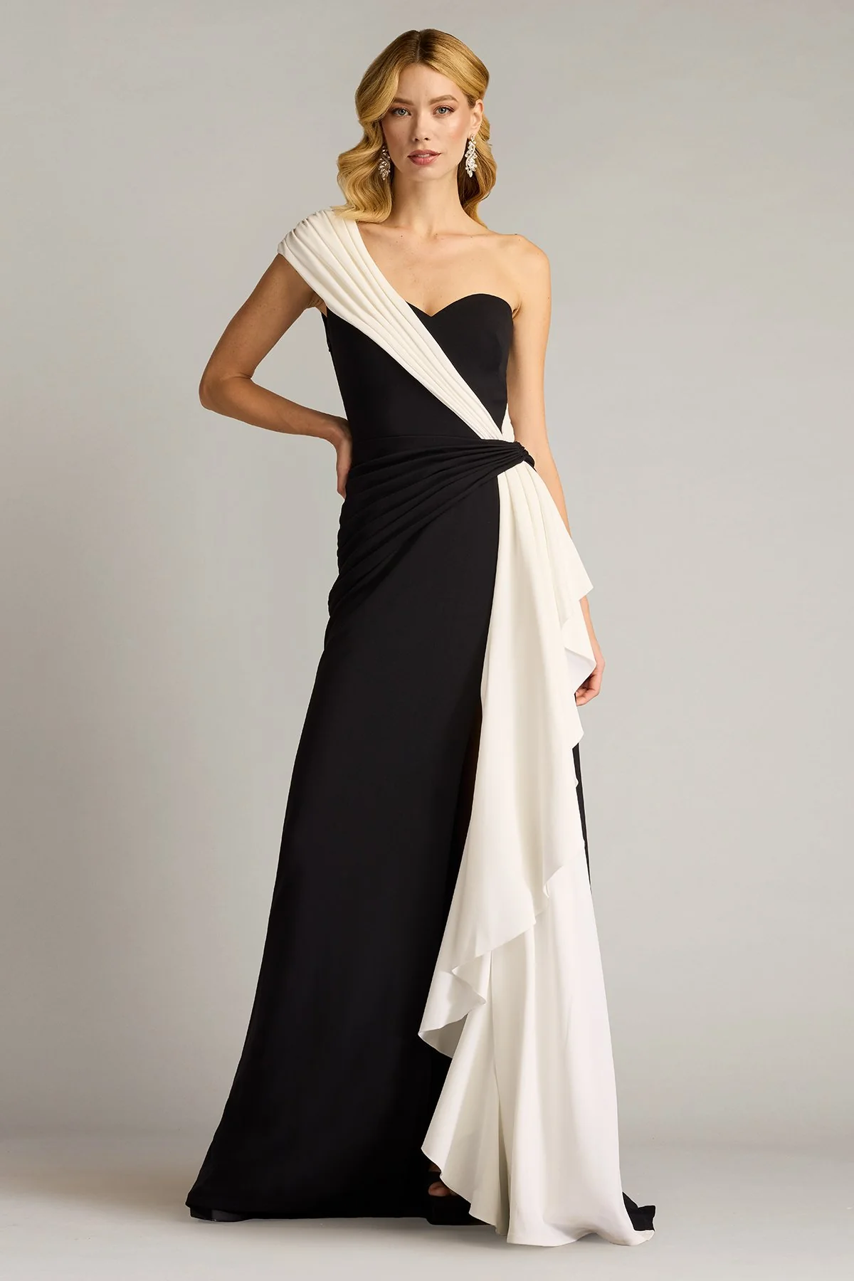 Lune Waterfall Sash Gown - Special Events Unlimited