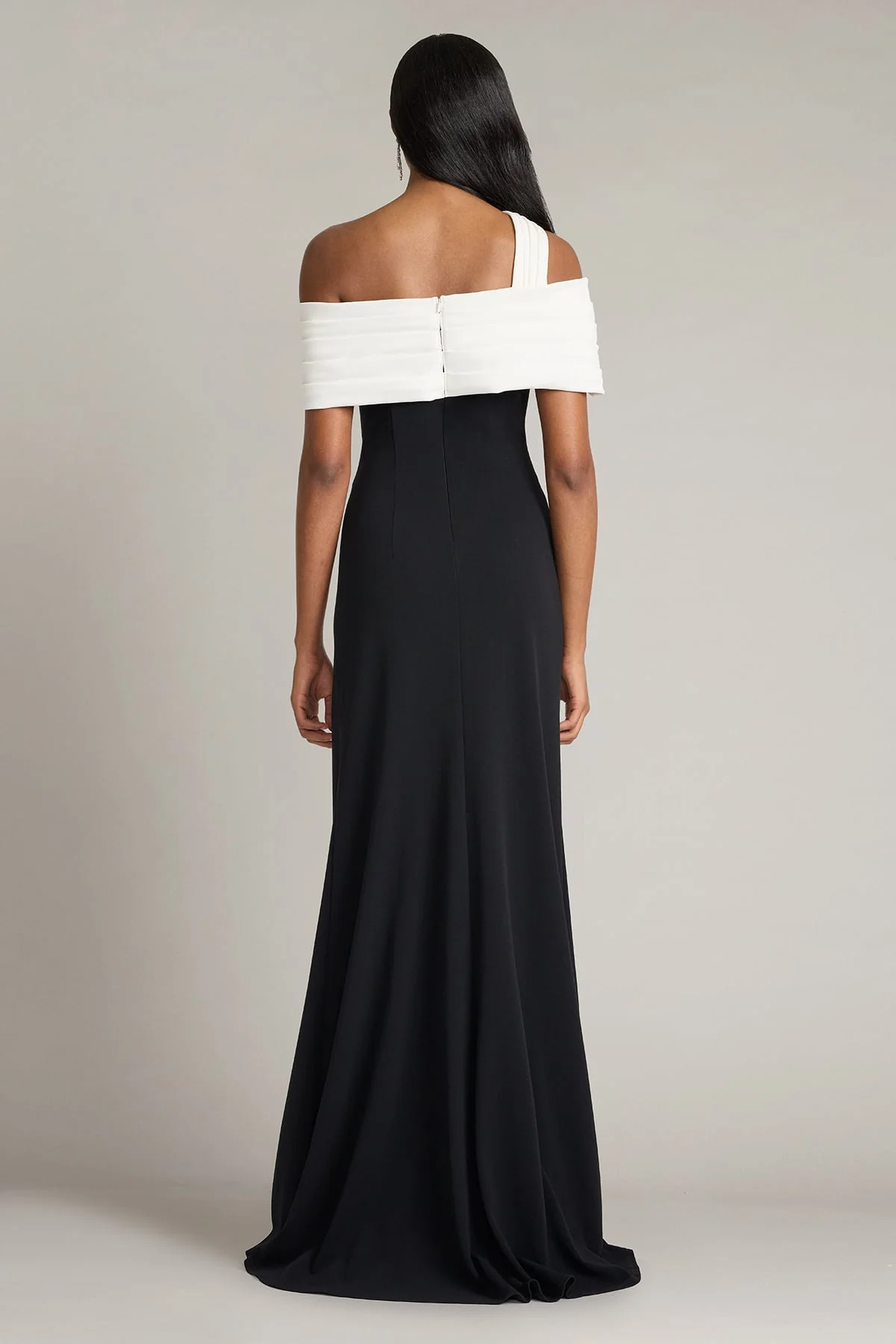 Sumit One-Shoulder Drape Gown - Special Events Unlimited