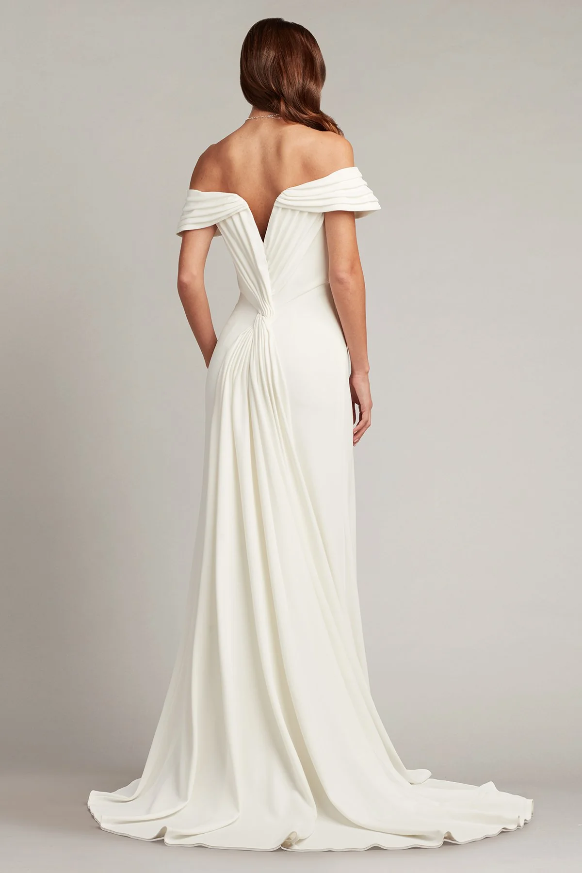 Winslow Pleated V-Back Gown - Special Events Unlimited