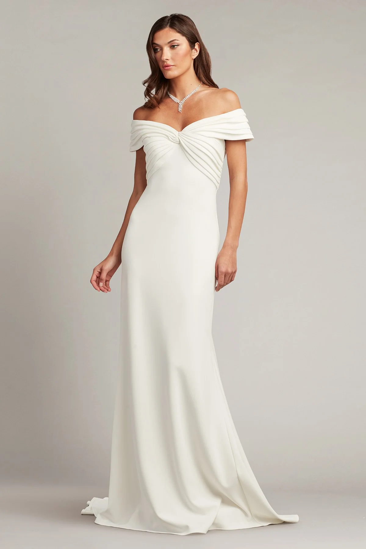 Winslow Pleated V-Back Gown - Special Events Unlimited